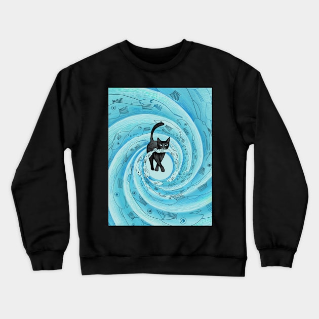 Meaw ninja Crewneck Sweatshirt by Deeprootsbkk